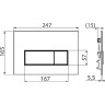 Кнопка управления ALCAPLAST THIN M570 для скрытых систем инсталляции, белый