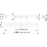 Водоотводящий желоб ALCAPLAST APZ8 SIMPLE AG100101550 с порогами для перфорированной решетки