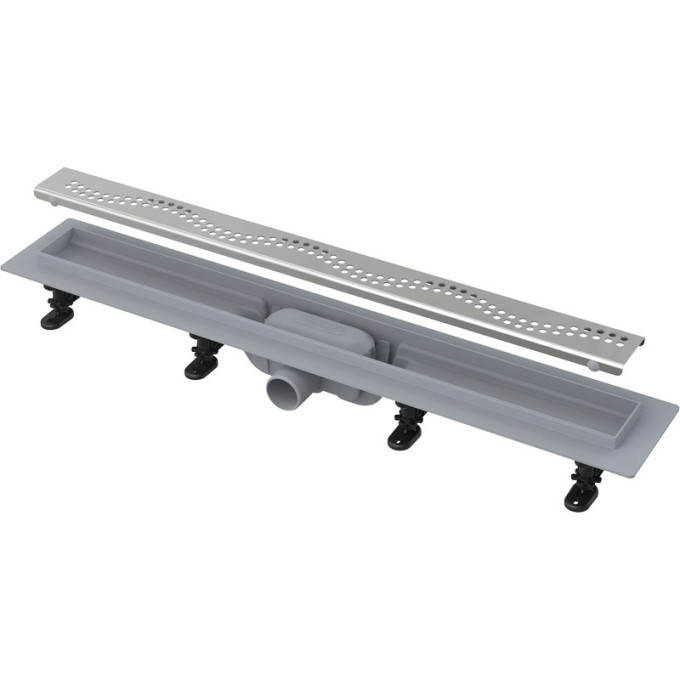 Водоотводящий желоб ALCAPLAST APZ8 SIMPLE AG100101850 с порогами для перфорированной решетки