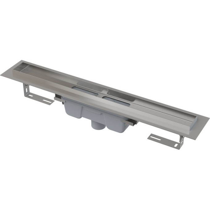 Водоотводящий желоб ALCAPLAST APZ1006S-1050 PROFESSIONAL с порогами для цельной решетки, вертикальный слив